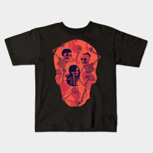 Dancing Party Skeletons Kids T-Shirt